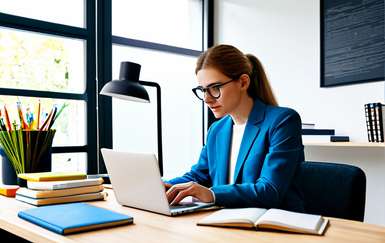 비즈니스 블로그 운영으로 수익을 만드는 법 - Content Creation Strategy**

"A professional blogger working on a laptop in a bright, modern home of...